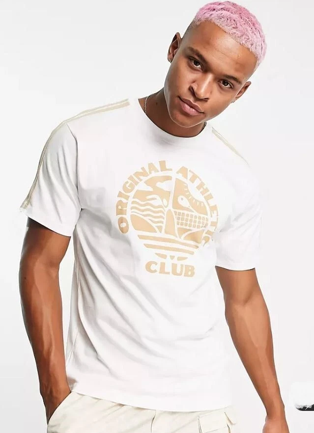 NEW MEN\'S ADIDAS ORIGINALS ATHLETIC CLUB TREFOIL TEE SHIRT ~SIZE LARGE  #HI2974 | eBay