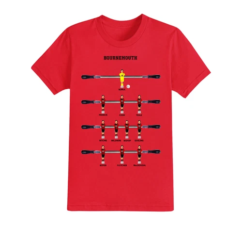 RETRO TABLE FOOTBALL T-shirt PICK YOUR OWN PLAYERS & KIT - EVERY TEAM AVAILABLE