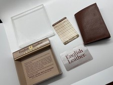  ENGLISH LEATHER WALLET Vintage Brown Leather Trifold Wallet NEW