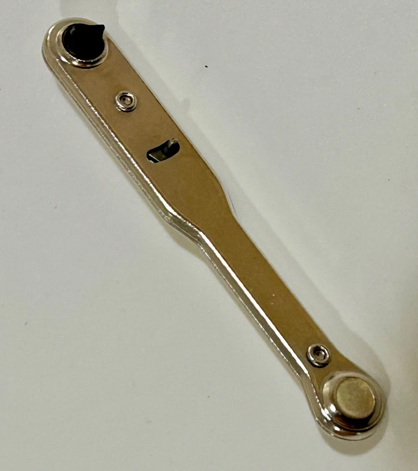 Jensen Ratcheting Offset Screwdriver 185B033 Two Slotted Blades - Image 3 of 4