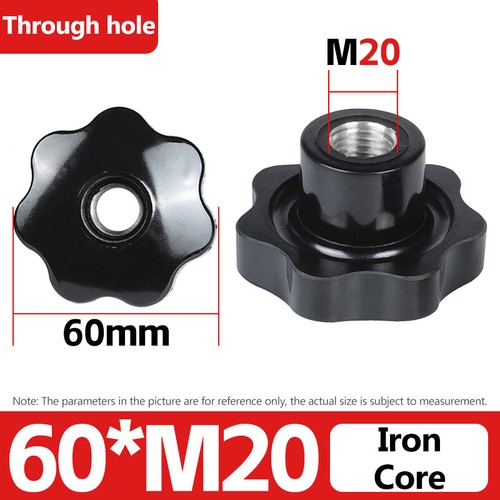 M4/M5/M6/M8/M10/M12-M20 Female Thread Seven Star Shaped Head Clamping Nuts Knob - Picture 27 of 27