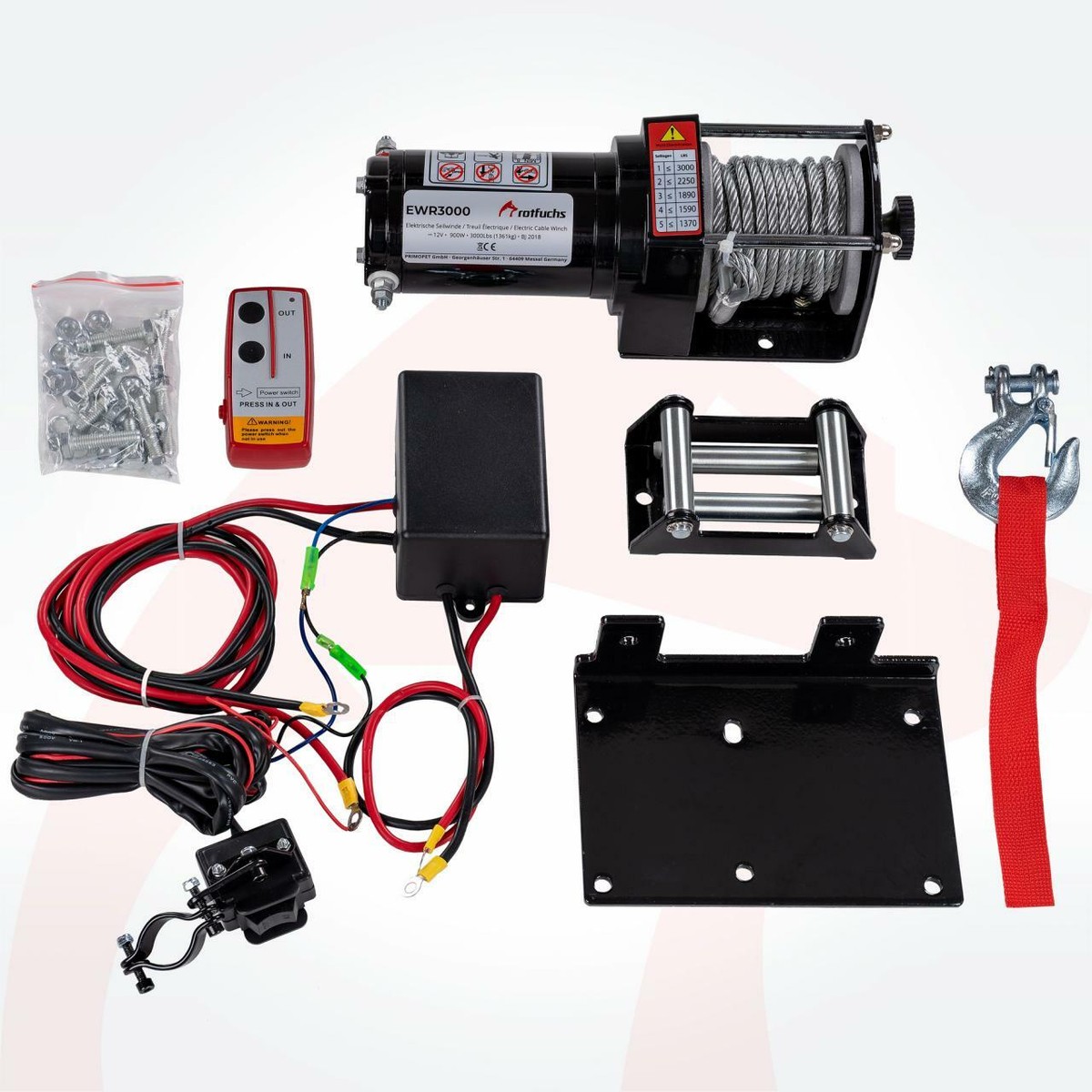 Superwinch SX10SR Seilwinde Schwarz 12V 4.5T Zugkraft