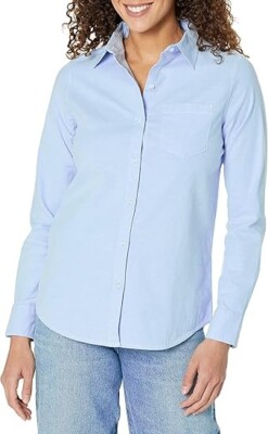 Amazon Essentials Women's Long Sleeve Button Down Stretch Oxford Shirt Size 6X
