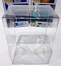 1 VERY HEAVY DUTY 4" FUNKO POP! Box Protector  .50mm Thick Plastic Custom Case 