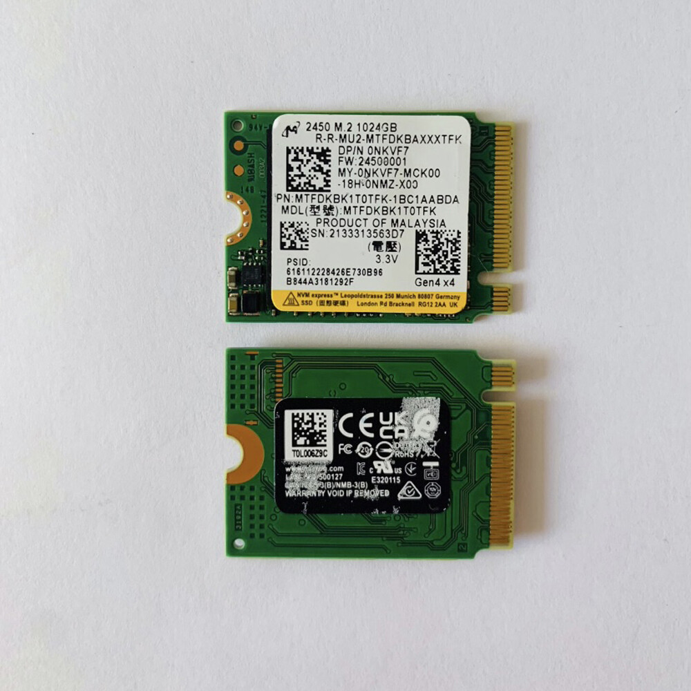 Micron 2450 256GB 512GB 1TB M.2 2230 SSD NVMe PCIe 4.0 For