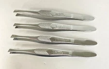TRIM Precision Slant Tip Textured Grip Tweezer Lot Of 4 ~ NWOB