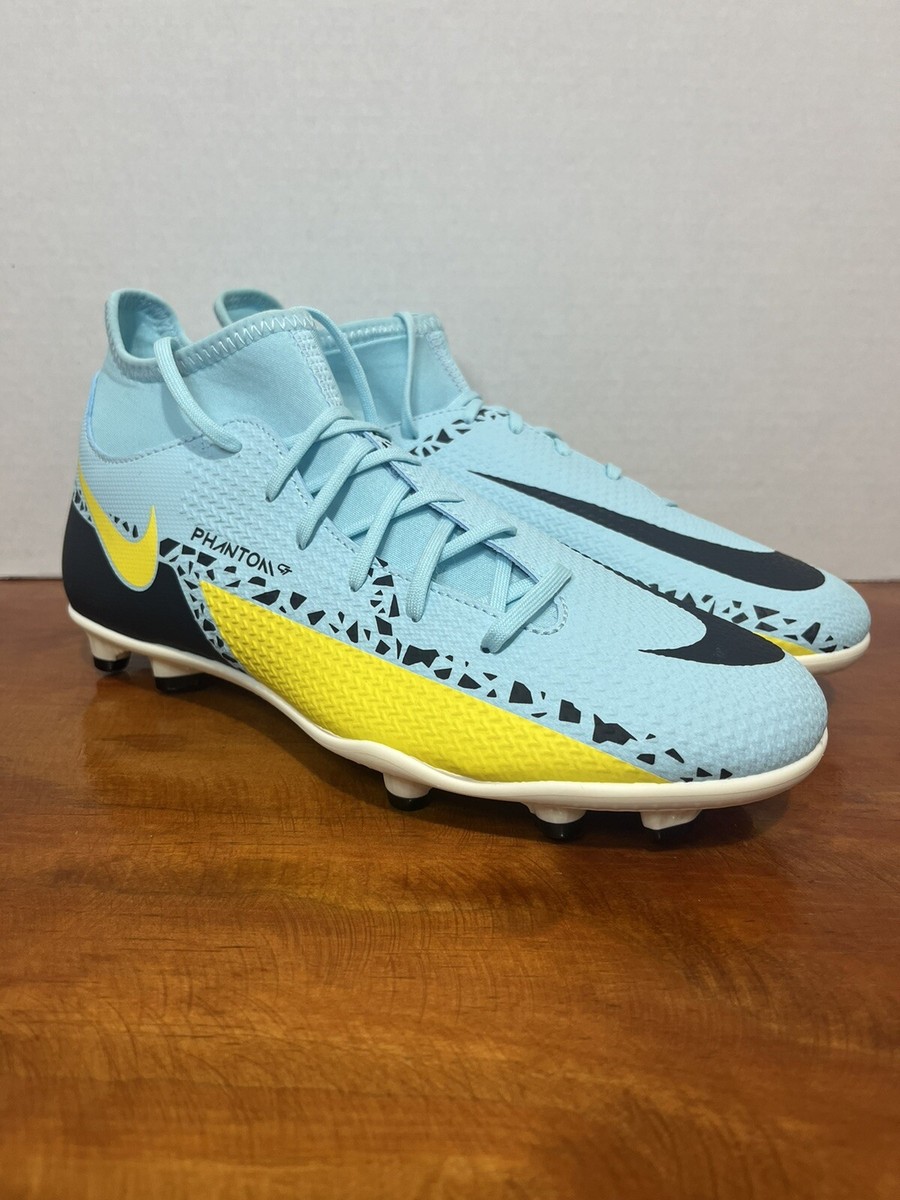 ナイキ メンズ サッカー スパイク Nike Phantom GT2 Academy Dynamic Fit FG Soccer Cleats - Blue/Yellow Nike Phantom GT2 Academy Dynamic Fit FG Soccer Cleats Size Men 7.5