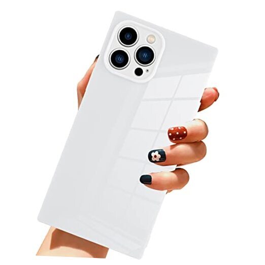 Case for iPhone 14 Pro Max Soft TPU Bumper Anti-Drop Anti-Scratch Shock White