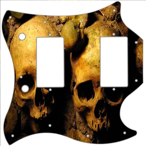 SG Standard Pickguard Gibson Graphical Guitar Scratch Plate Ancient Skulls
