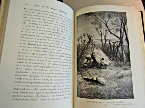 Teddy Roosevelt Spec. Ed Leather/Gilt HUNTING TRIPS OF A RANCHMAN Cattle Plains - Bild 6 von 6