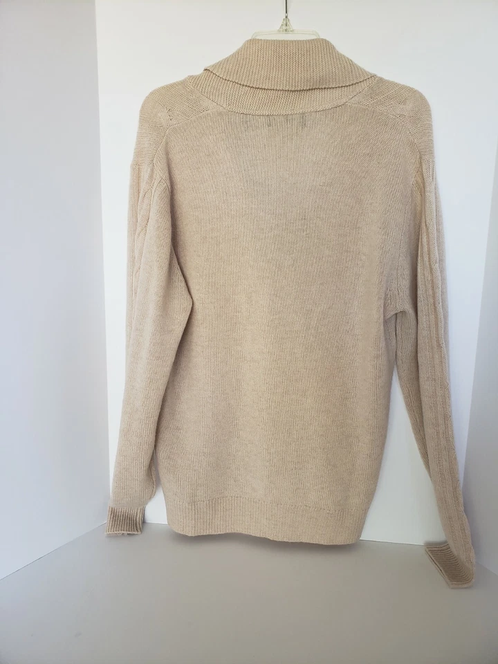 CÁRDIGAN HART SCHAFFNER MARX MEZCLA CACHEMIR/LANA L/S AVENA SUÉTER TALLA MEDIANA NUEVO CON ETIQUETAS Foto 4 de 4