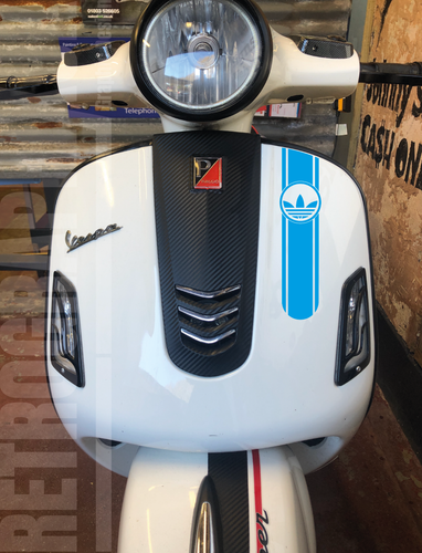 Vespa GTS Bein-Schild Streifen Aufkleber Sticker Roller Sport 300mm SCHWARZ OO4- - Bild 6 von 8