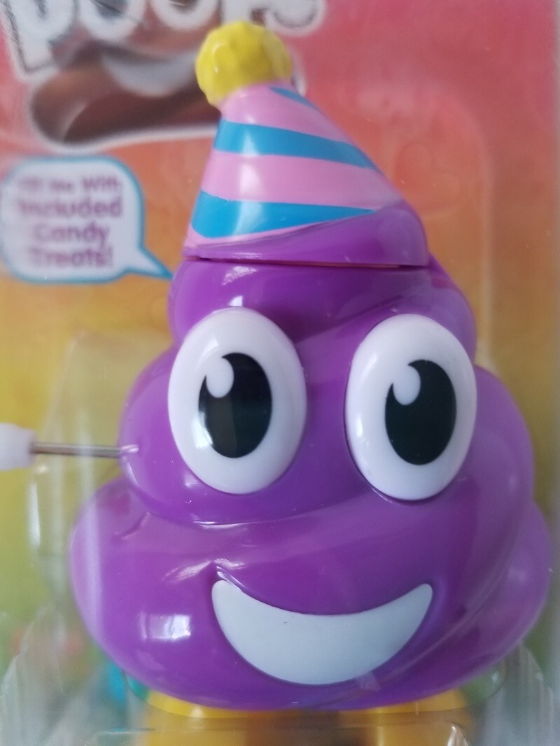 Poop Ebay Oh Poop! Wind Up Candy Dispenser Purple Party Hat Collectible Emoji ...