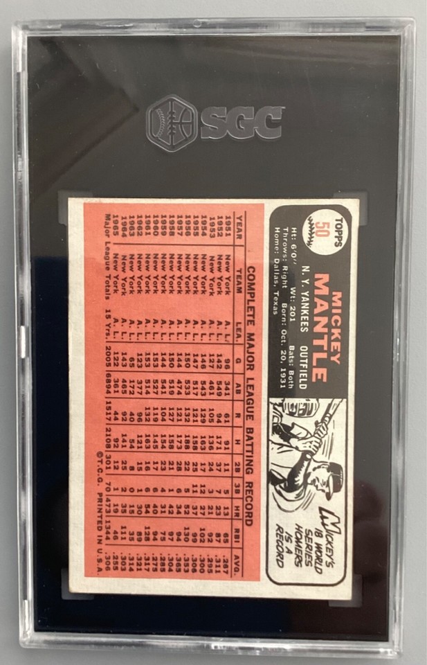 1966 Topps Baseball 50 Mickey Mantle PSA 5 EX HOF Yankees eBay