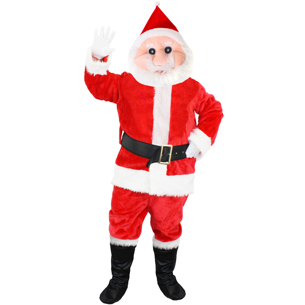 Costume Babbo Natale Uomo Xxl Costume Babbo Natale Adulti Deluxe - Completo  Elegante Con Barba E Cintura Costume Festivo ILOVEFANCYDRESS, image size:1000x1000
