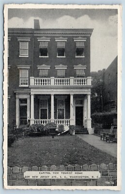  Postcard Washington DC Capitol View Tourist Home c1940s Torn Down S19