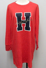 Tommy Hilfiger Sweatshirt Dress Large Center Logo Red Women's Medium New