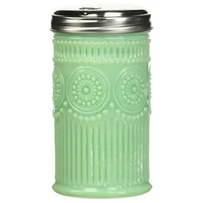 TableCraft Jadeite Green Glass Sugar Dispenser / Pourer