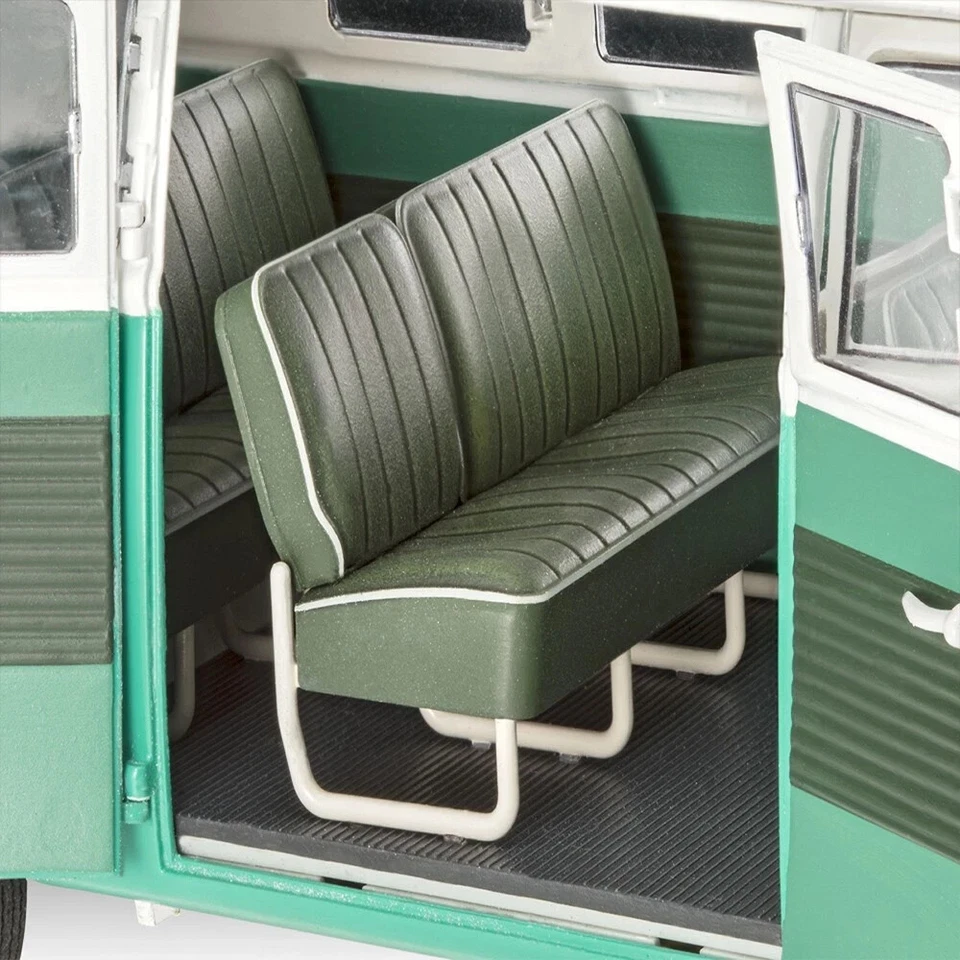 DA COLLEZIONE Volkswagen VW T1 Bus Modello in Plastica SCALA 1:24 COL VERDE 13 + - Immagine 4 di 4