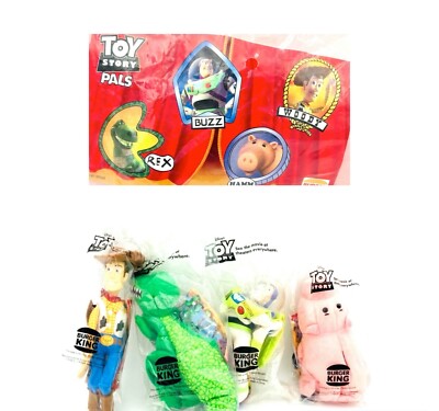 【USA輸入品】バーガーキングToy Story ぬいぐるみ セット Toy Story 2 Plushy's Complete Set! Sealed. Burger King. Free