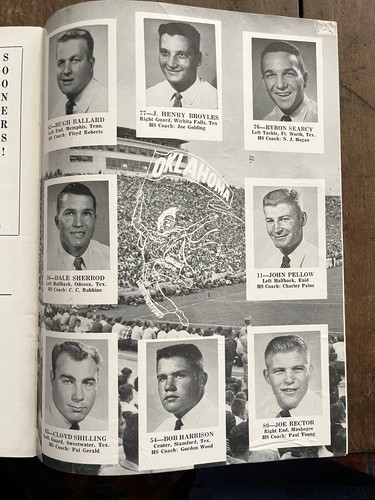 1956 Oklahoma v Nebraska football program/#39 In 47 game win streak-in-Near Mint - Picture 3 of 17
