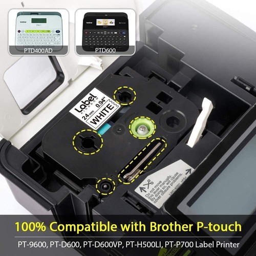 5PCS Brother Ptouch 24mm Label TapeTZe-251 TZe251 TZe TZ Tape PTP700 PTD600 - Picture 2 of 9
