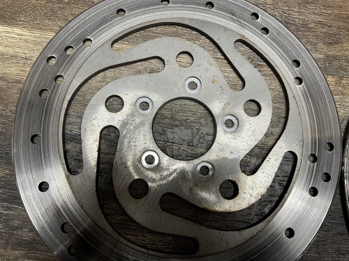 2010 10 Harley Sportster Iron 883 Front & Rear Rotor Rotors Brake - Foto 3 di 4
