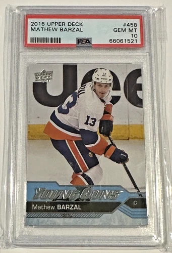 2016 Upper Deck Mathew Barzal  Young Guns #458  Rookie PSA10