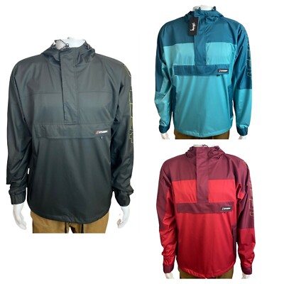 STUSSY Alpine Pullover プルオーバージャケット Stussy Mens Alpine Pullover Jacket - Black / Mint / Red