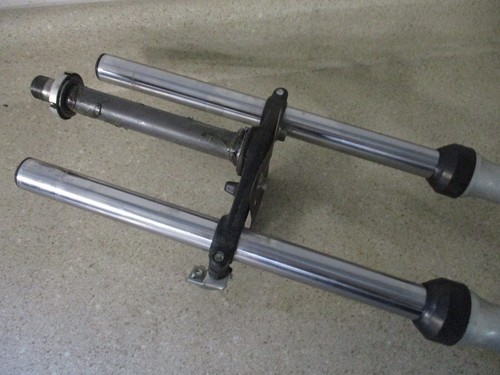 2008 KAWASAKI KLX 110 COMPLETE FRONT FORKS W/ CLAMP FORK TUBES, M217 - Picture 7 of 8
