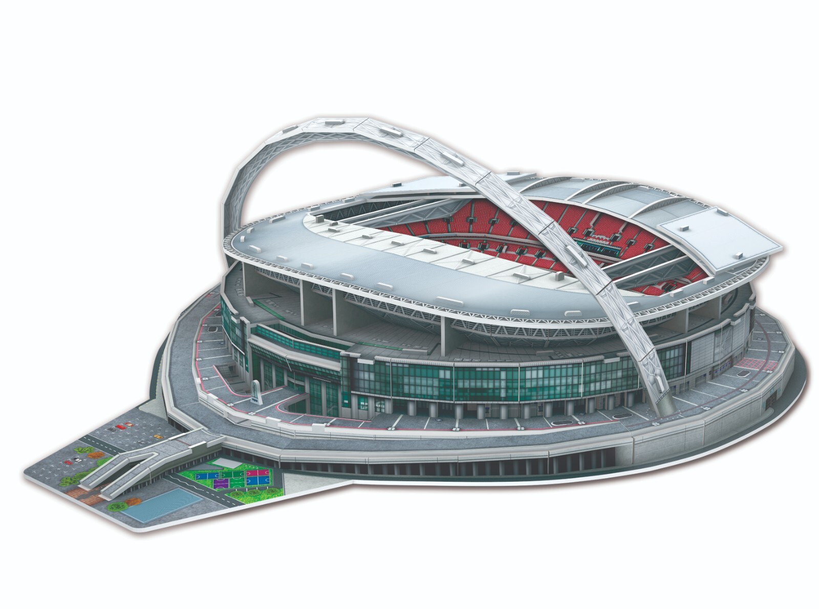 University Games Unisex Kids Wembley 3D Stadium Puzzle - Image 5