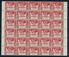 Cyprus 1949 UPU SG169 Full MNH Sheet of 30 Stamps | Prestige Condition