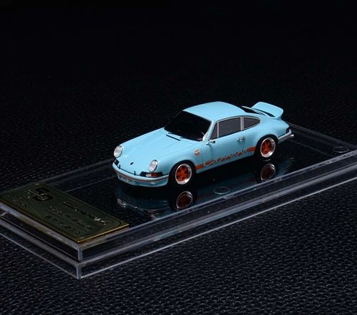 TP 1:64 Resin car model Porsche 911 Carrera RS 2.7 Model Gulf Blue - Picture 5 of 5