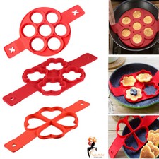 Non Stick Flipping Pancake Maker Silicone Mold Breakfast Omelette Mould 3 Shape 