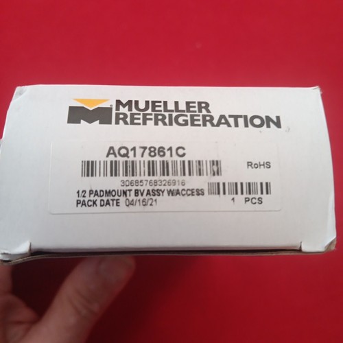 NOS Mueller Refrigeration AQ17861C 1/2" Padmount Ball Valve with Access - Picture 3 of 11