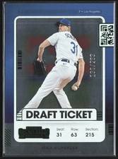 Max Scherzer 2021 Panini Contenders Draft Ticket Green /299 #61 Los Angeles