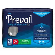 Prevail Men Daily Underwear Pull Ups Maximum Absorbency Small/Medium PUM-512