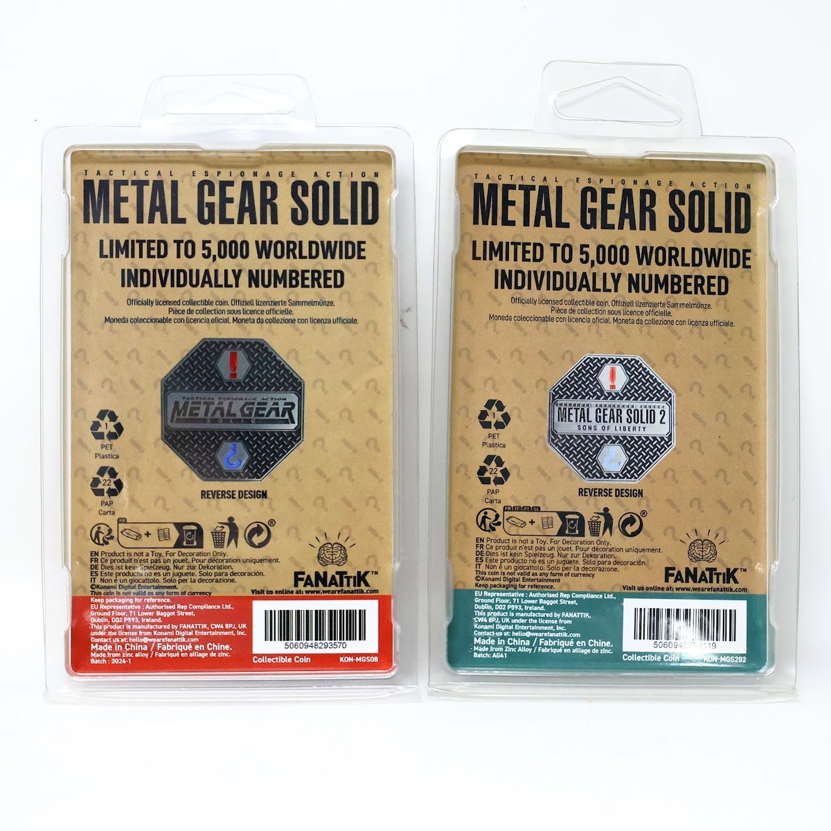 Metal Gear Solid Snake and Raiden Coin Bundle Official