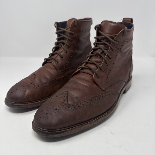 Cole Haan Men’s 10.5 M Kennedy Wingtip Woodburry Brown Boots Grand OS C26966 - Picture 8 of 17