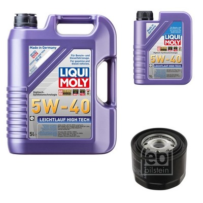 FEBI Ölfilter 6L LIQUI MOLY 5W-40 Leichtlauf High Tech für Fiat Ducato Kasten