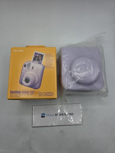 Fujifilm INSTAX Mini 12 Instant Camera Bundle -Lilac Purple & BONUS Case + Film - Picture 2 of 4