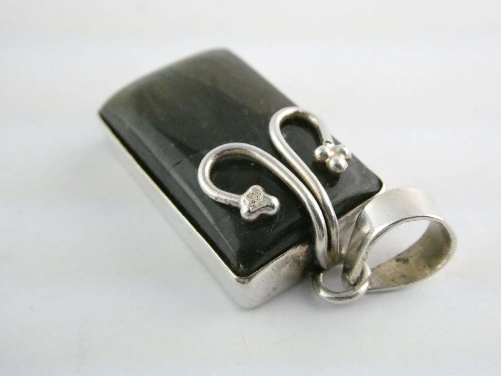 Sterling Silver Rectangular Cabochon Labradorite … - image 5