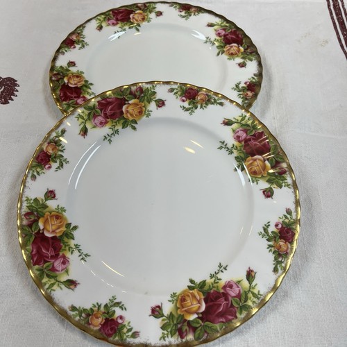 1962 Royal Albert OLD COUNTRY ROSES 8" SALAD Plates SET OF 2 - Picture 2 of 4