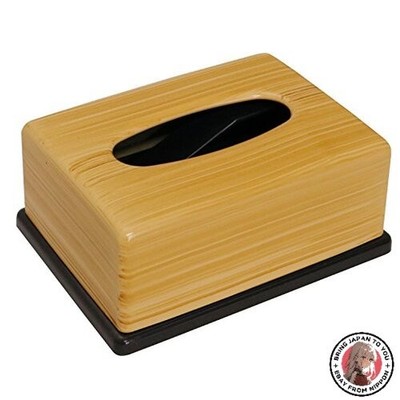 NEU Ikeda Pocket Tissue Case with Mini Tissue Spring Wood Grain Finish 63080