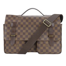 USED LOUIS VUITTON Shoulder Bag Broadway N42270 Damier Ebene Brown 2WAY