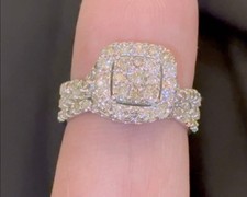 10K WHITE GOLD 1.75 CARAT WOMENS DIAMOND ENGAGEMENT RING WEDDING BAND BRIDAL SET