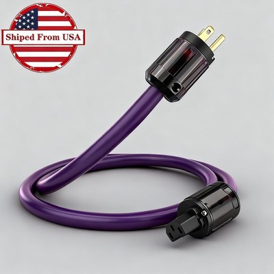 12AWG 7N OCC Pure Copper US AC Mains Supply Power Cord HiFi Audio Power Cable