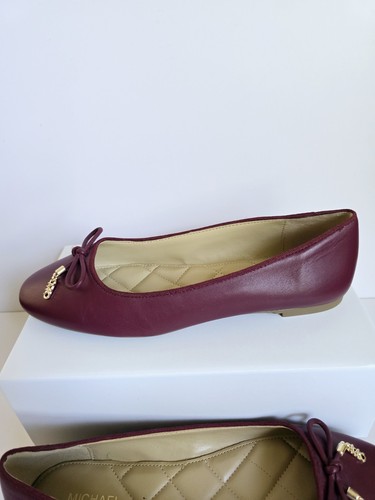 Scarpe basse MICHAEL Michael Kors Nori in pelle rosso bordeaux con fiocco 6 - Foto 4 di 11