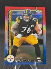 Troy Fautanu | 2025 Topps Chrome | Red White & Blue Refractor | #256 | Steelers