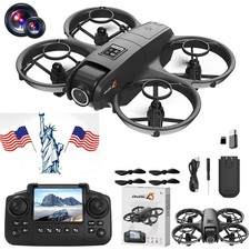 Mini Drone With HD Dual Cameras Propeller Safety Protection, 3 Speed Adjustable